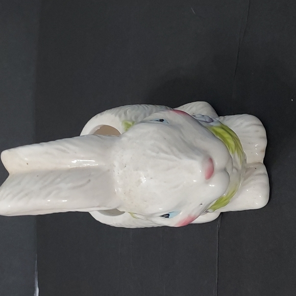 Vtg. Ceramic Easter Bunny Planter - Picture 2 of 6